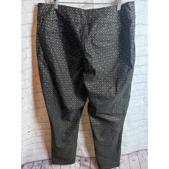 ALIA Diamond‎ Print Pull On Pants Comfort Stretch Black Size 18W - Picture 6 of 6
